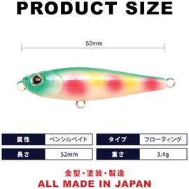 Lucky Craft NW99 Pencil for Bass (7130 Parrot, 52mm)