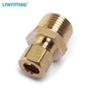 LTWFITTING Brass Fittings Outer Diameter 3/8" x 1/2" NPT Male