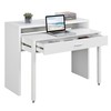 Convenience Concepts Newport JB Console/Sliding Desk with Drawer and Riser,