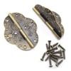 Oval Antique Hinges, OZXNO 8 PCS Retro Engraving Style Bronze