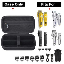 Case for KIKIDO/Novah/GLAKER/Ufree/FADEKING/GSKY/Romanda Hair Clippers Professional Cordless, Beard Trimmer Grooming Storage Holder for Hair Trimmers Set(Case Only) (Black)