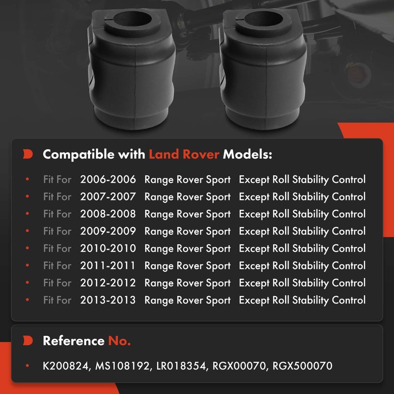 A-Premium 2 x Rear To Frame Sway Bar Bushing Kit,