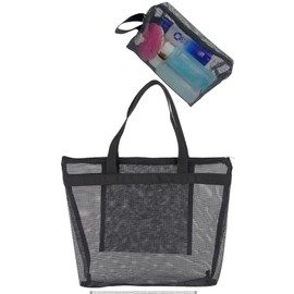 trakvec Spa Pouch Mesh Bath Pouch, Bath Bag, Hot Spring Bag, Beach Bag, Sento Set, Spa Bag Mesh, Black