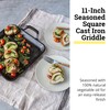Lodge 11" Cast Iron Square Griddle - Chef Collection -