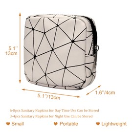 quierobe Period Bags for Teen Girls For School Sanitary Napkin Storage Bag - Feminine Product Pouches - Tampon Holder Purse - Panty Liners Organizer Mini Leather Bags for Women Ladies, 1 Pack