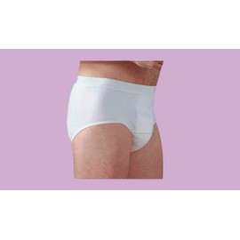 P&S Healthcare Limited P&S Healthcare - Mens Pouch Pants (Requires Pads) 3XL, 4XL, 5XL - Washable Incontinence Brief - White