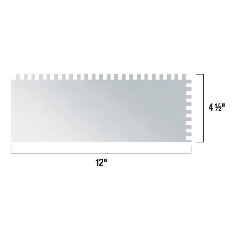 QEP Xtreme Cork Handle Stainless Steel Trowel Square Notch 1/4"
