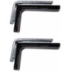 Pair of Coated Metal Shelf Brackets - Corner Brackets Wall