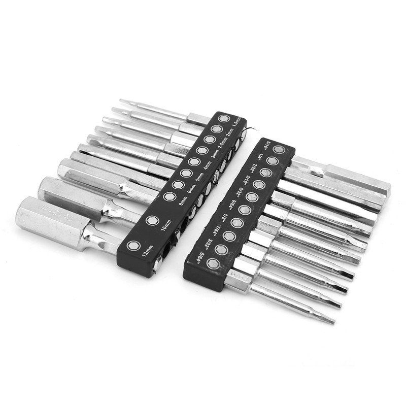 20pcs Hex Head Magnetic Bits Set 1/4 Inch Quick Release