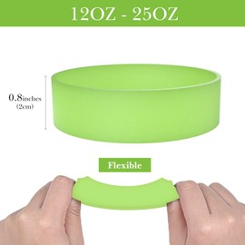 Linkidea 2 Pack Water Bottle Anti Spill Boot Compatible with YETI Rambler Jr. Kids Bottle 12oz, Bottle 12oz/18oz, Yonder 20oz/25oz, Silicone Anti-Slip Bottle Bottom Sleeve Protector, Blueish Green