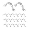 QWORK® 20 Pack 50mm U Shaped Clamp, 304 Stainless Steel