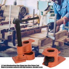 Abrazadera de Tubo de 1/2 Pulgada, 1 Piezas 1/2" Abrazaderas de Tubo Abrazaderas de Tubería de Hierro Fundido Abrazaderas de Madera de Liberación Rápida para Carpintería