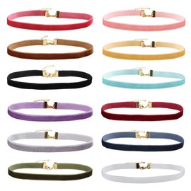 Manfnee Women's 12PCS Velvet Choker Necklace Set Gothic Elegant Lace Choker Collar