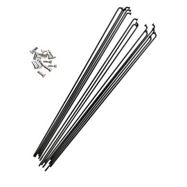LinJianTing 14pcs 14g Mountain Bike Stainless Steel Spokes 260mm/road Bike Spokes with 12mm Spoke Cap,which are Suitable for Most Bikes., Black
