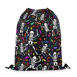 Homewish Flamingo String Backpack 3D Tropical Flamingo Drawstring Backpack, Wildlife Ocean Draw String Back Bag, White Red Green