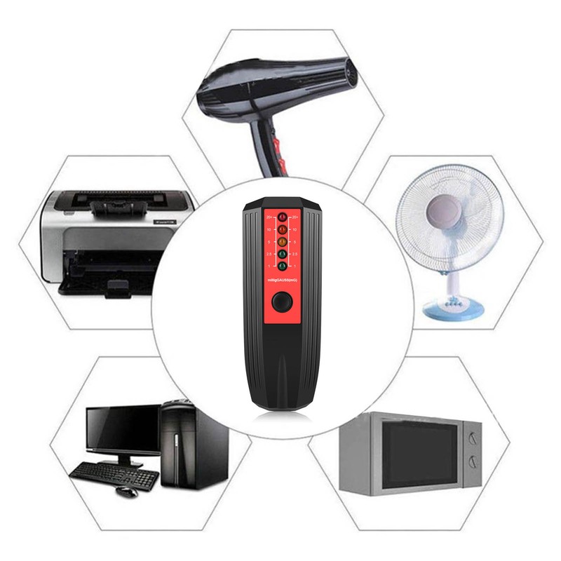 EMF Meter Magnetic Field Detector Electromagnetic Radiation Tester with 5
