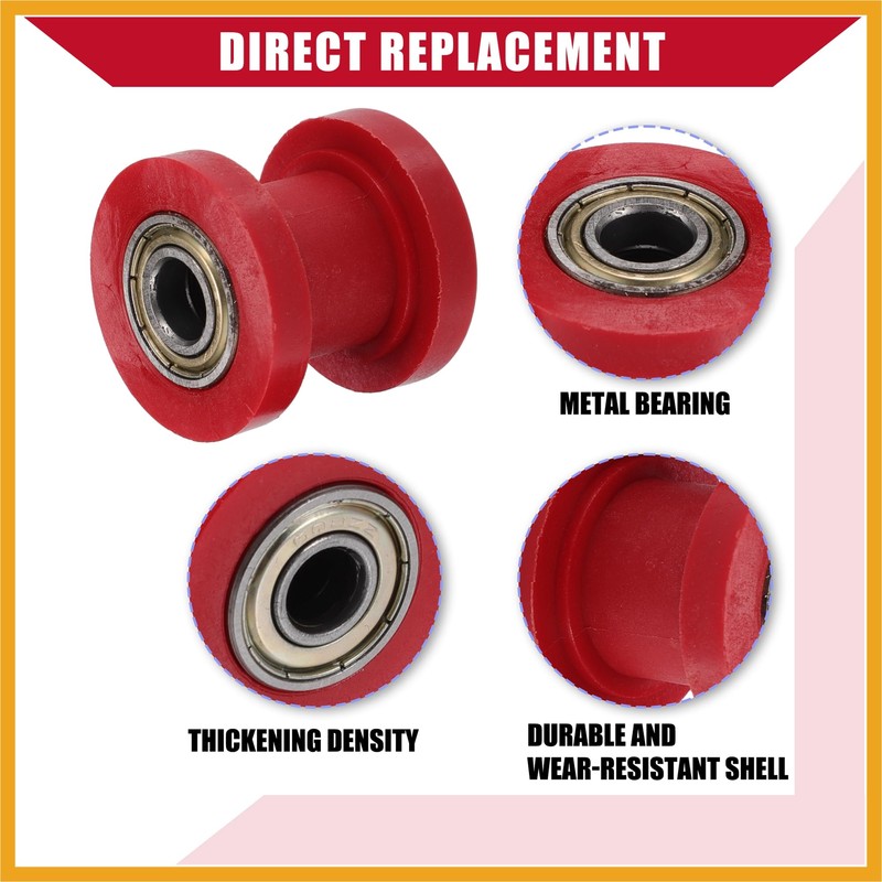 Partuto Chain Roller Pulley Tensioner/for Motorcycle 8mm 10mm 2 Set