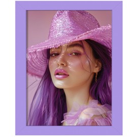 TWING 5x7 Picture Frame,Purple Photo Frame Display Pictures 4x6 with Mat or 5x7 Without Mat,Colored Photo Collage Frame for Wall Mounting or Table Display,Ideal Gift to Family and Friends,1 Pack