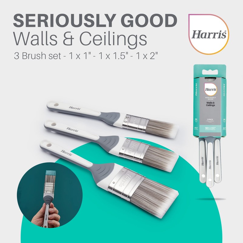 Harris Seriously Good Walls & Ceilings No Loss Paint Brushes