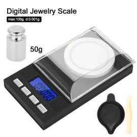 Digital Milligram Jewellery Scale, Portable Mini High Precision 0.001 G Professional Pocket Diamond Scales Electronic Scales Weight Grams and Oz (100 g)