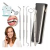 Veraly Set Herramientas Dentales Acero Inoxidable Con Estuche 5pz F