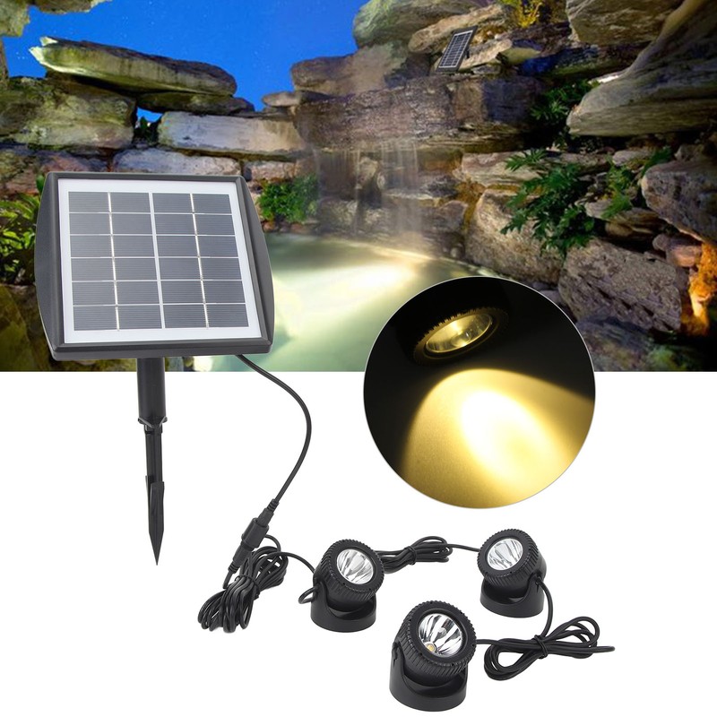 Outdoor Solar Lawn Lights Waterproof 2200mAh Battery Warm White Light