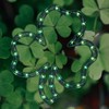 LAMPHOME 35L 16.5'' Pre-Lit Green St.Patrick's Day Irish Shamrock Window