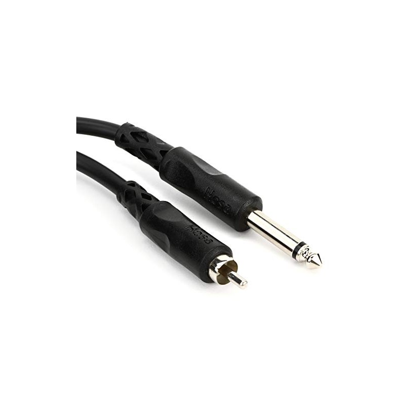 Hosa CPR-103 1/4 in TS to RCA Unbalanced Interconnect Cable,