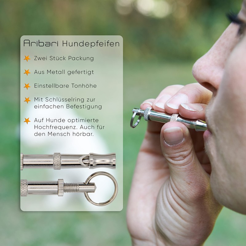 Aribari 2 x Professional Dog Whistles for Training and Training
