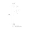 Simple Designs LF2000-BLK Mother-Daughter Floor Lamp with Reading Light, Black