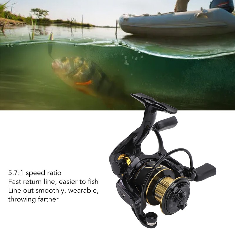 Fishing Reel Powerful Double Rocker Arm Metal Spinning Wheel for