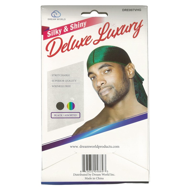 Dream World Silky Velvet Durag Hunter Green