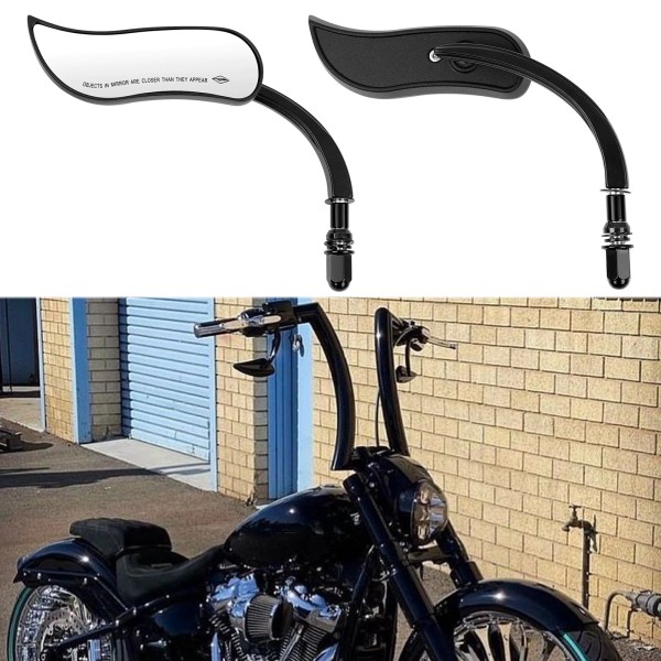 KEEPDSGN Motorcycle Rear View Side Mirrors For Harley Touring Dyna
