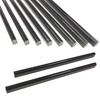 Jusmioke Black 15 Pack Marble Pencil Tile, 0.5"X12" Polished Marble