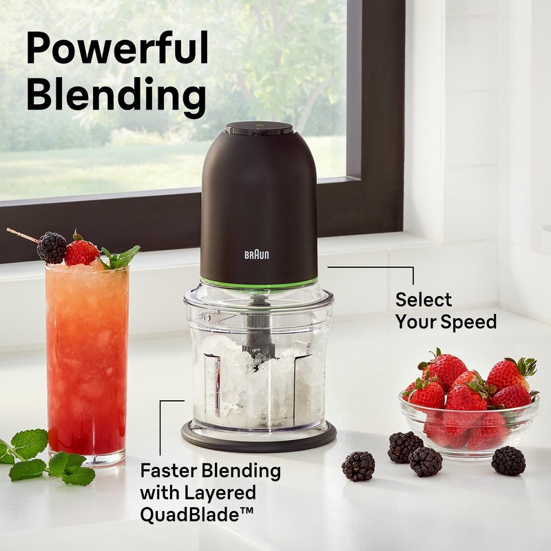 Braun CH3012BK EasyPrep™ Mini Food Processor, 4 cup, Black