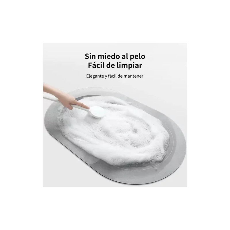 Tapetes Para Bano Antiderrapantes Absorbente Alfombrila Gris