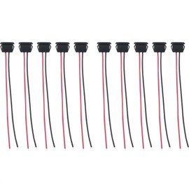 CHENJIN 10PCS DC Voltage Chassis Waterproof Extension Cord Type C Female Plug to 2 Pin Bare Wire Open Connector Power Cord for Car Recorder Desk Lamp USB Fan Small Appliance Light Strip Black