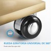 Rueda Giratoria 360° 2" de Aleación Zinc, 30kg con Freno