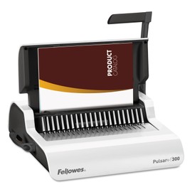 Fellowes 5006801 Comb Binding Machine, 300 Sht Cap, White