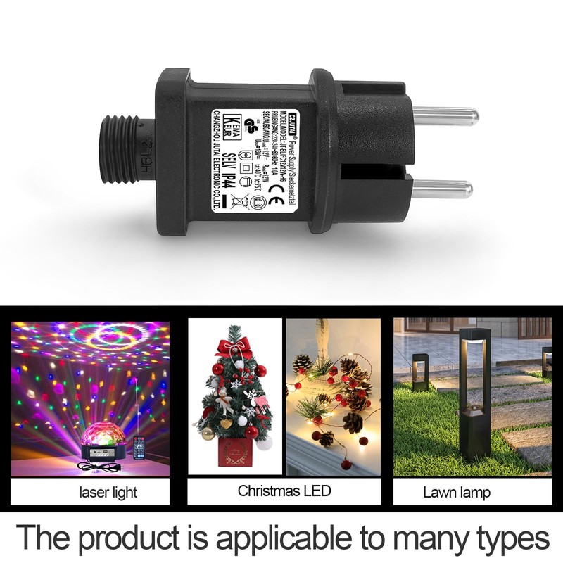 CZJUTAI LED Trafo IP44 Netzteil für Weihnachtsbeleuchtung mit Stecker -