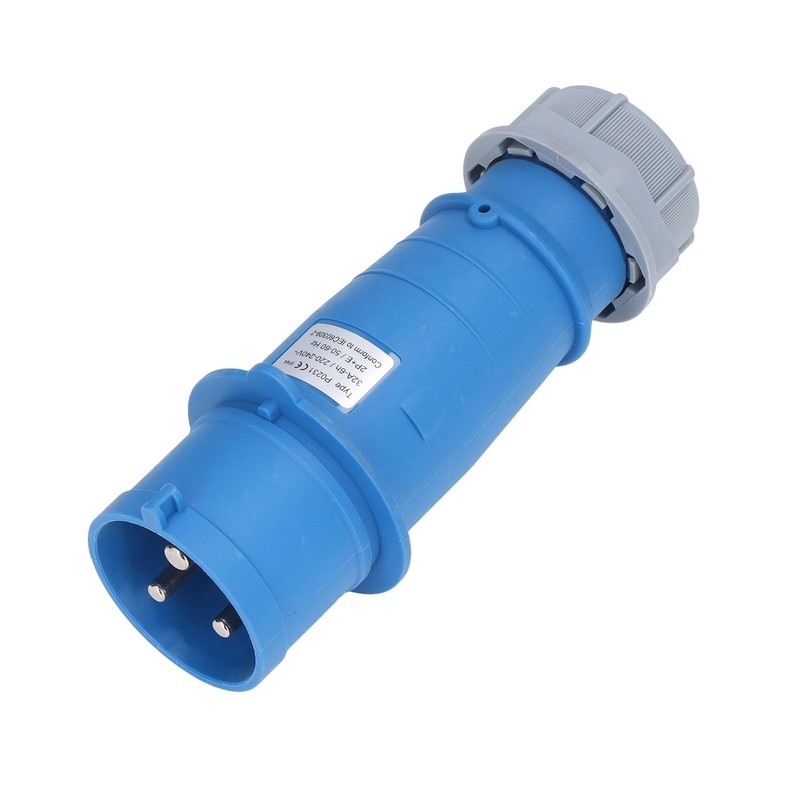 Industrial Socket IP44 Waterproof Brass Contact Aviation Connector 2P+E 32A