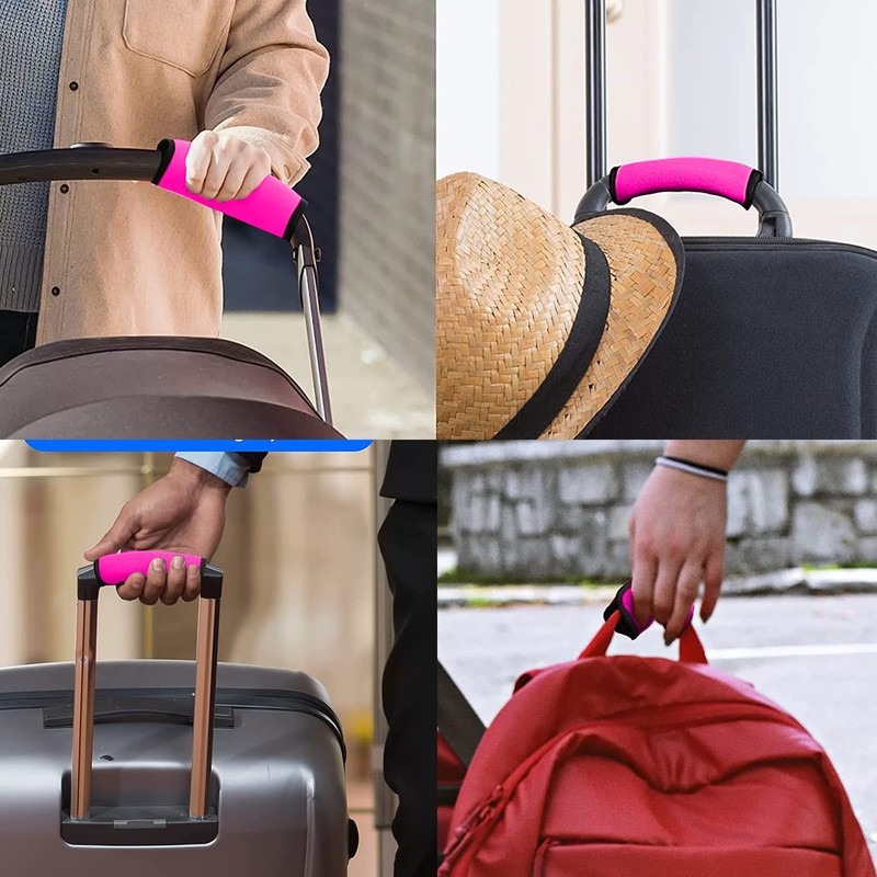 2 Pack Luggage Handle Wraps for Suitcase, Bright Color Comfort