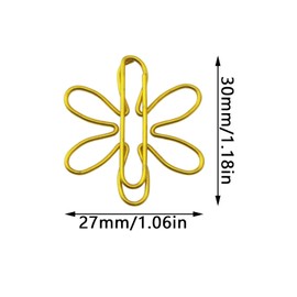 yyangz 100PCS Flower Metal Paper Clips Diary Stationery Collectibles Marker Office Supplies Bookmarks Quills for DIY Projects Decorative Clips