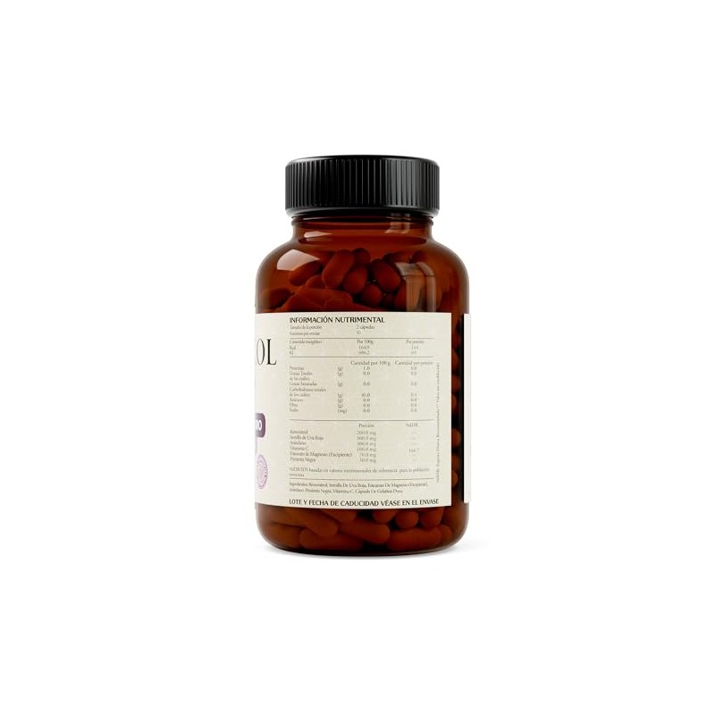 RESVERATROL | Solasta | Cápsulas de 500mg de Fácil Absorción
