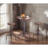 Topower Industrial Bar Table 31.5-41.3" Adjustable Pub Table Kitchen Dining