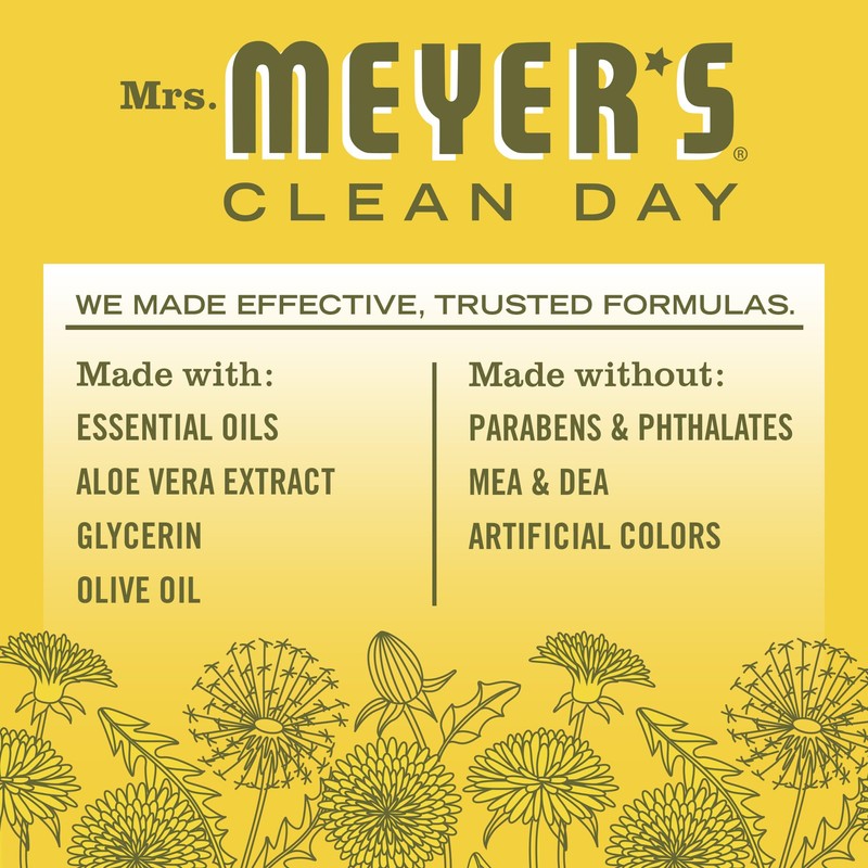 MRS. MEYER'S CLEAN DAY Liquid Hand Soap, Dandelion Scent, 12.5