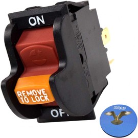 HQRP On-Off Toggle Switch for Delta 14-070, 14-600, 14-650, 31-300, 34-710, 36-380, 36-426, 36-430, 36-431, 36-440, 36-441, 36-444, 36-445 Power Tools, Planer, Band Saw, Grinder