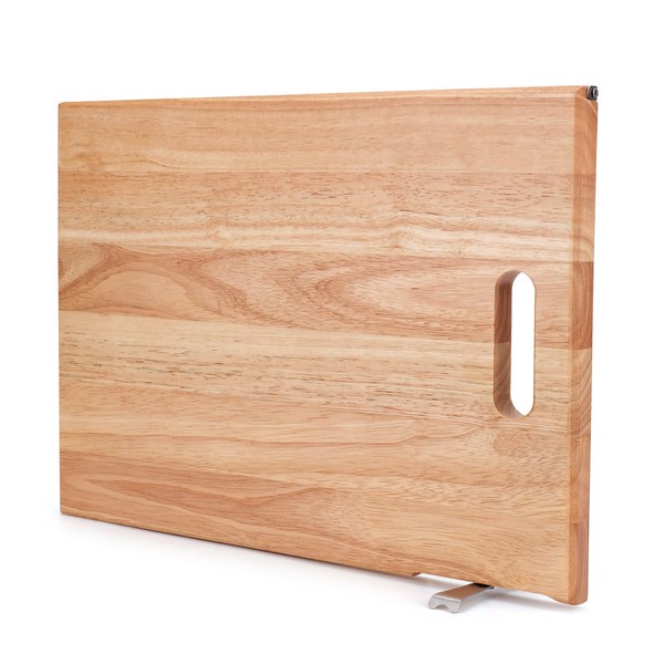 Wood Cutting Board for Kitchen with Built-in Stand, 40 x