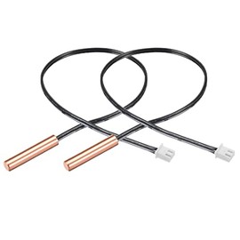 sourcing map 2 Pcs 20K NTC Thermistor Probe 15.7 Inch Copper Sensitive Temperature Sensor