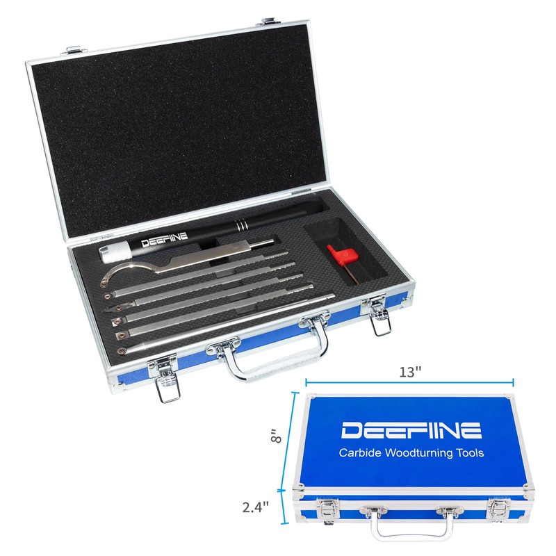 DEEFIINE Carbide Wood Lathe Turning Tools, Quick Replacement Turning Tools